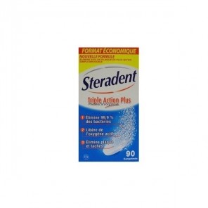 Steradent triple action plus 90 comprimés