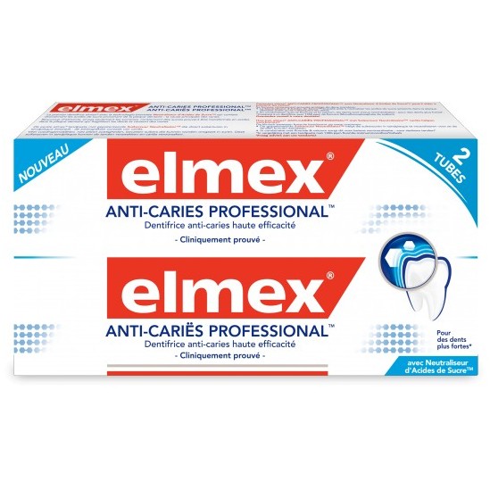 Elmex Dentifrice Anti-Caries Professional duo 2x75ml