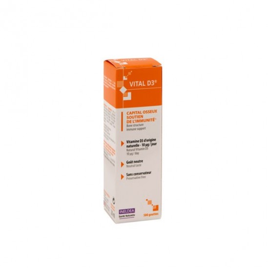 Ineldea vital d3 complément alimentaire flacon 20 ml