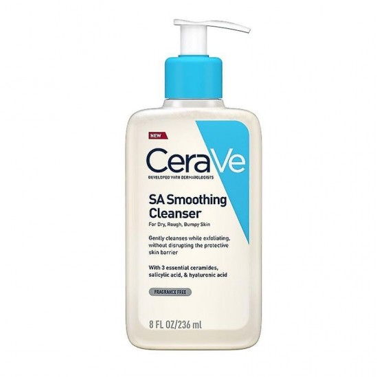 Cerave gel nettoyant sa anti-rugosités pour les peaux sèches et rugueuses 236 ml