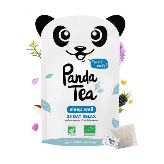 Panda Tea Sleep Well Infusion Parfum Caramel - Fruits de la passion 28 sachets