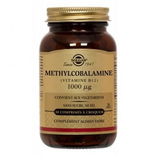 Solgar méthylcobalamine vitamine B12 1000µg 30 comprimés