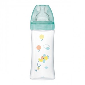 Dodie sensation+ biberon tétine plate débit rapide air 330ml