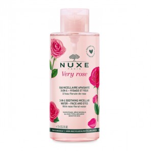 Nuxe very rose eau micellaire apaisante 3-en-1 visage et yeux 750ml