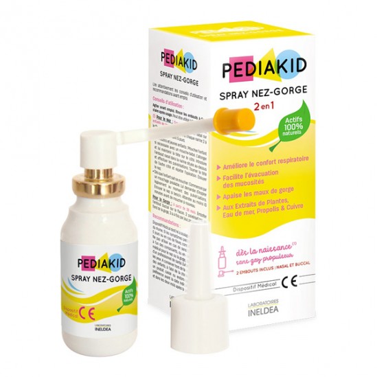 Pediakid spray nez-gorge 2 embouts 20ml