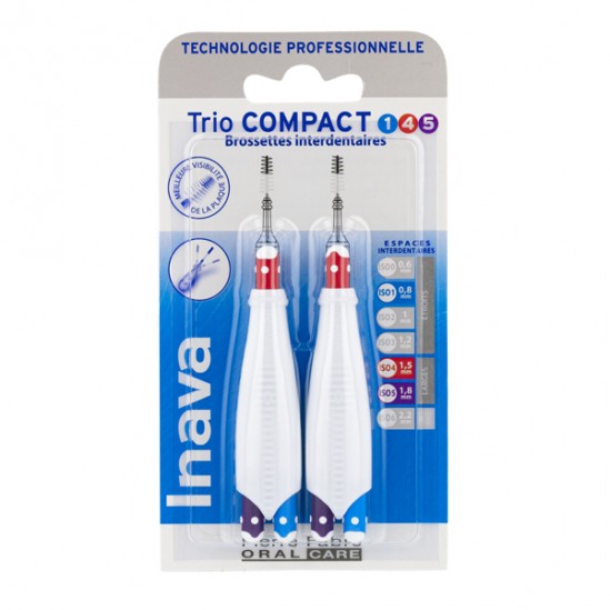 Inava trio compact 6 brossettes interdéntaires 1-4-5