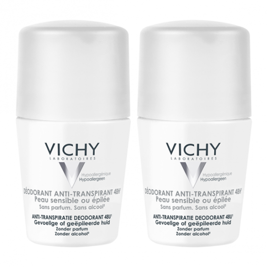 Vichy déodorant duo billes peaux sensibles 2x50 ml