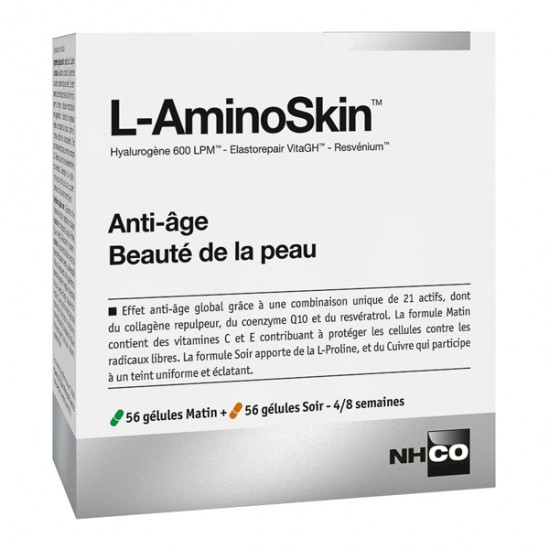 Nhco L-aminoskin anti-âge 56 gélules matin + 56 gélules soir