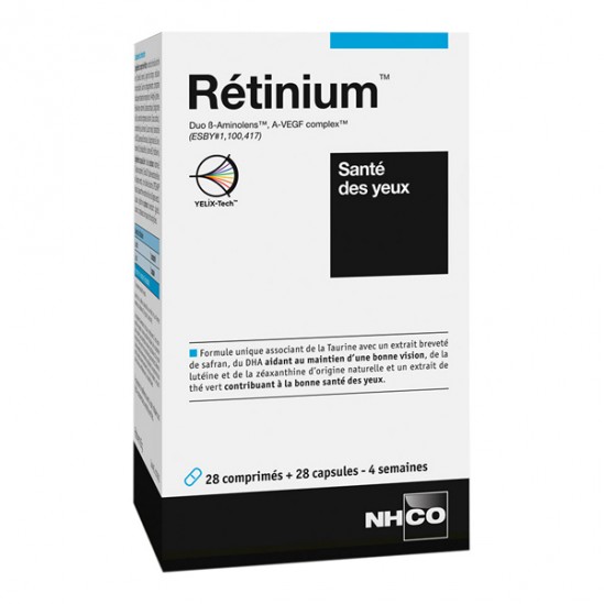 Nhco rétinium santé des yeux 28 comprimés + 28 capsules