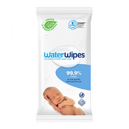 Waterwipes lingettes à l'eau bébés 28 pièces