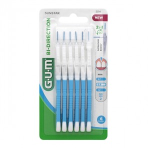 Sunstar brossette interdentaire 0.9mm gum bi-direction 6 pièces