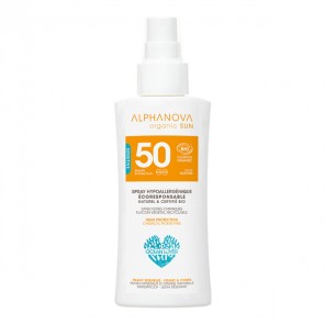 Alphanova spray hypoallergénique format voyage spf50 - 90g