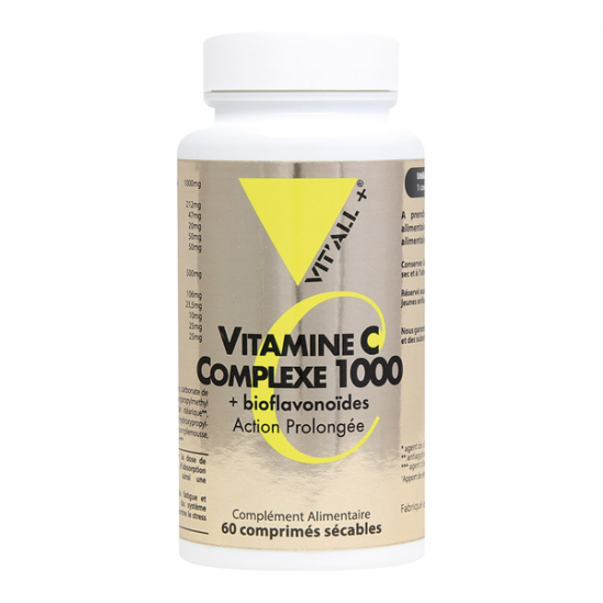 Vitall+ Vitamine C Complexe 1000mg 60 comprimés sécables