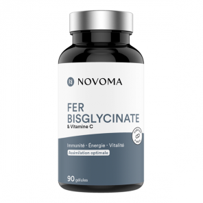 Novoma fer bisglycinate & vitamine C 90 gélules