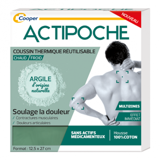 Cooper actipoche coussin thermique argile multizones 12,5*27cm