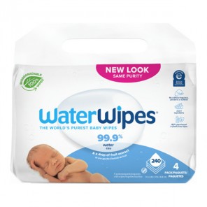 Waterwipes lingettes bébé originales biodégradables 4 paquets