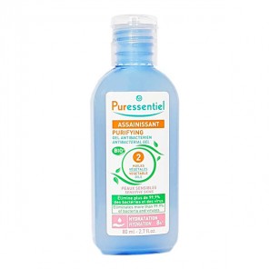 Puressentiel gel antibactérien assainissant peaux sensibles 80ml