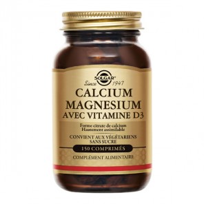 Solgar calcium magnesium vitamine D 150 comprimés