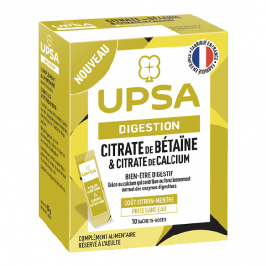 UPSA digestion citrate de bétaïne 10 sachets-doses