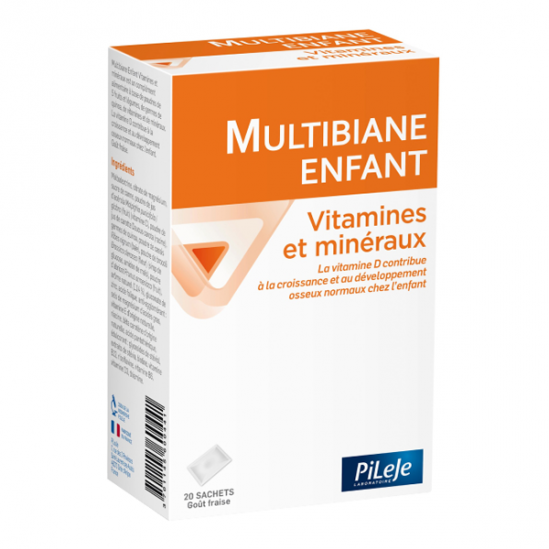 Pileje multibiane enfant vitamines et minéraux 20 sachets