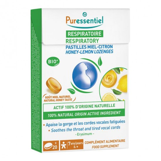 Puressentiel 20 pastilles respiratoire miel-citron