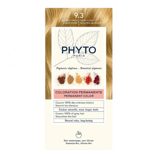 PhytoColor 9.3 blond très clair doré coloration permanente