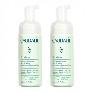 Caudalie vinoclean mousse nettoyante fleur de vigne lot de 2x150ml