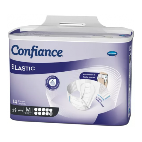 Paul Hartmann confiance elastic 10 gouttes taille L 14 sachets