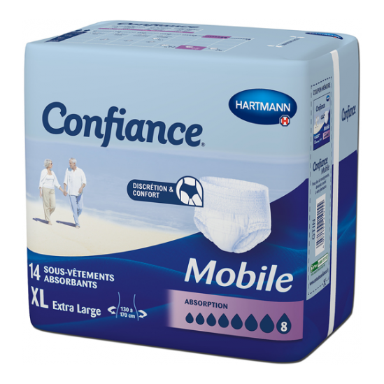 Paul Hartmann Confiance Mobile slip absorbant 8 gouttes XL 14 sachets