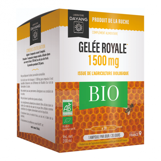 Dayang Gelée royale 1500mg bio 20 ampoules