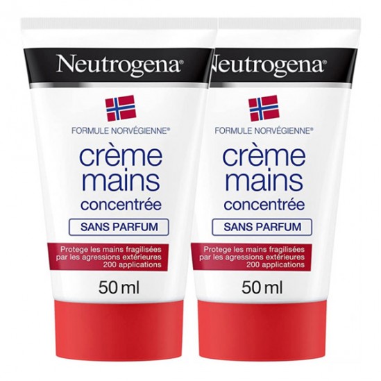 Neutrogena crème mains concentrée sans parfum lot de 2 x 50ml