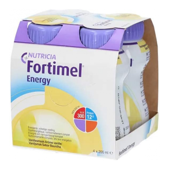 Nutricia Fortimel energy vanille lot de 4 x 200ml