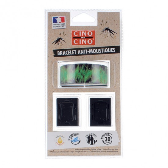 Cinq sur Cinq bracelet anti-moustique sport + 2 recharges