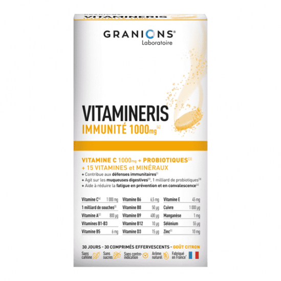 Granions Vitamineris Immunité 1000mg - 30 comprimés