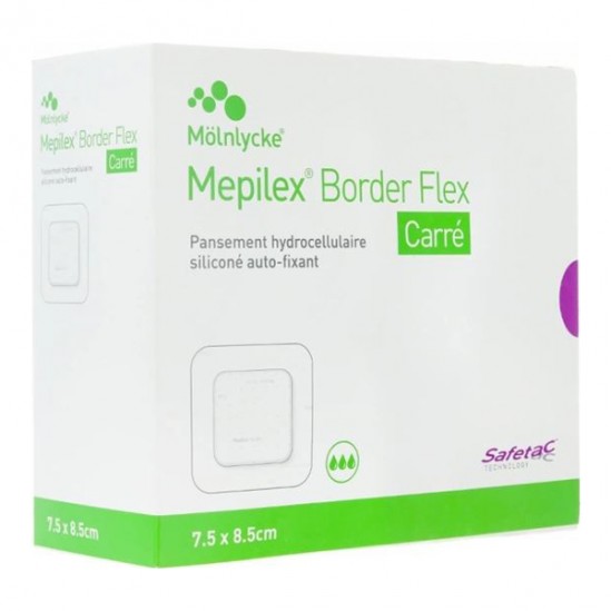 Mepilex Border Flex carré 14 x 15cm boîte de 16 pansements