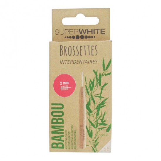 Superwhite 8 Brossettes Interdentaires en Bambou 8 x 2,0mm