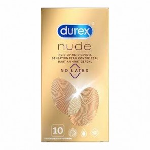 Durex Nude sans latex sensation peau contre peau 10 préservatifs