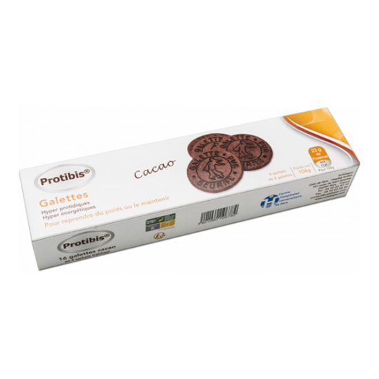 Nutrisens Protibis galettes HP/HC cacao boîte de 16 galettes