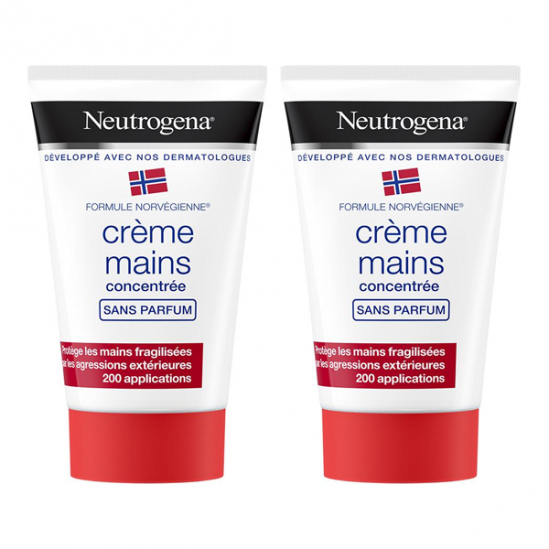 Neutrogena crème mains concentrée sans parfum lot de 2x200ml