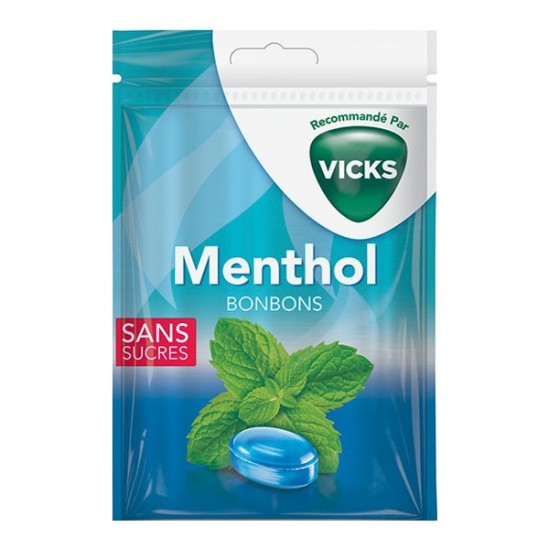 Vicks bonbons menthol sans sucres 72gr