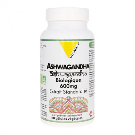 Vitall+ ashwagandha bio 600 60 gélules