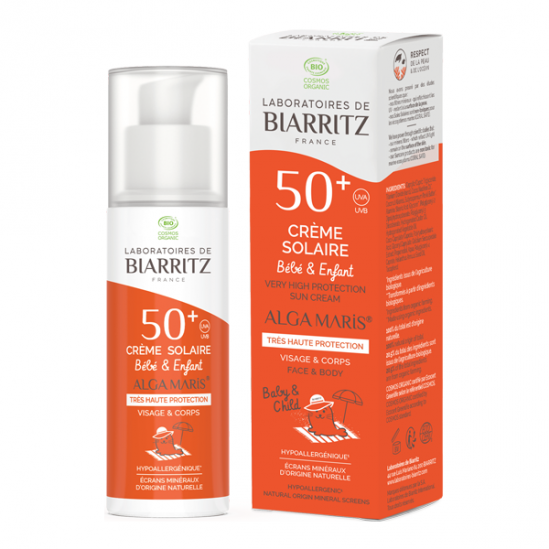 Alga Maris crème solaire bébé & enfant Spf50+ bio 100ml