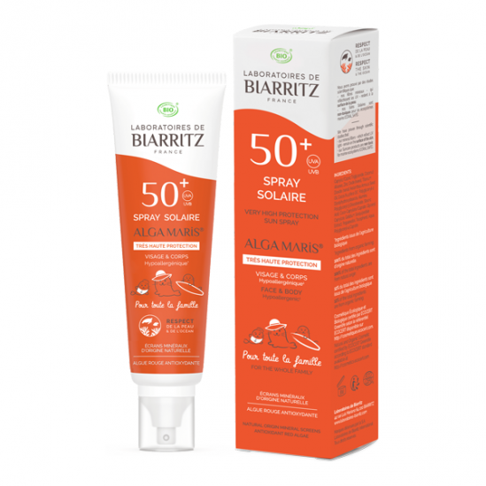 Biarritz Alga Maris spray solaire spf50+ bio 150ml