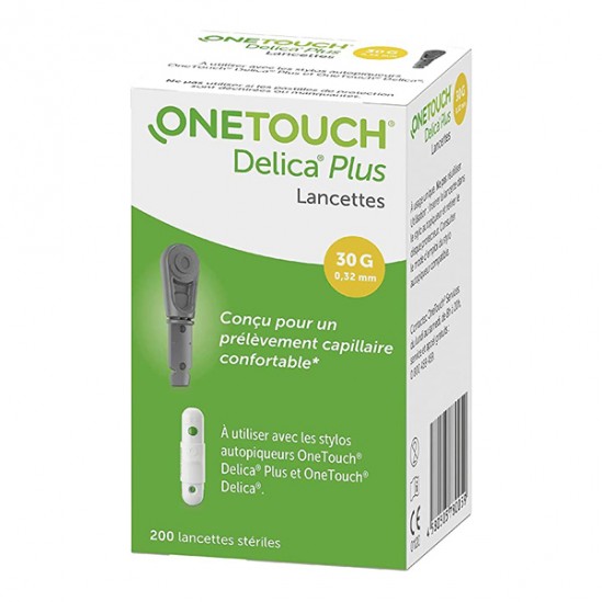 OneTouch Delica Plus Lancettes 200 lancettes stériles