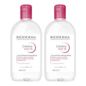 Bioderma Créaline H2O TS eau micellaire démaquillante lot de 2x500ml