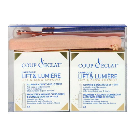 Coup d'Éclat lot de 2x3 Ampoules Lift & Lumière + 1 roller quartz offert