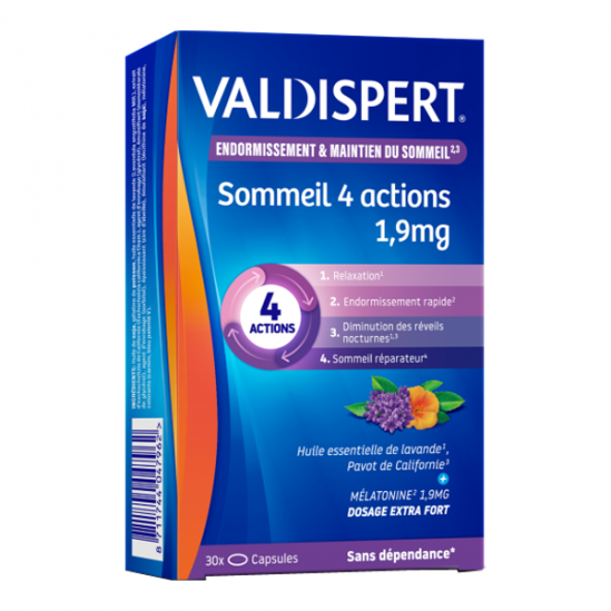 Valdispert Sommeil 4 actions 1,9 mg 30 capsules