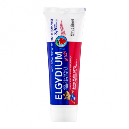 Elgydium Kids dentifrice emoji arôme fraise givrée 3/6 ans 50ml