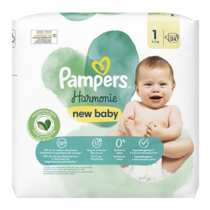 Pampers Harmonie couches bébé taille 1 de 2 à 5kg 24 paquet