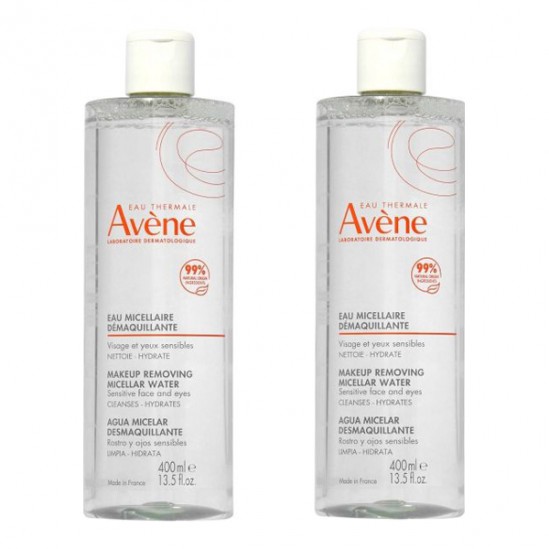 Avène eau micellaire démaquillante lot de 2x400ml